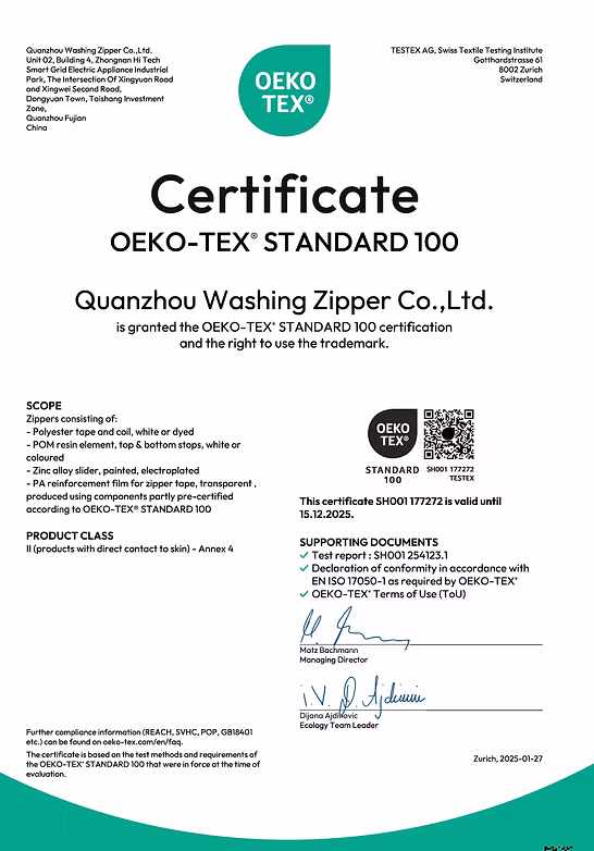 OEKO-TEX certificate