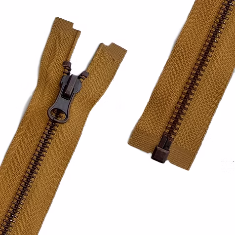 Red antique bronze zipper