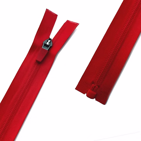 Red invisible zipper